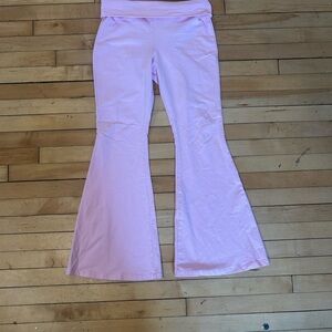 Pink Flared Legging Bottoms